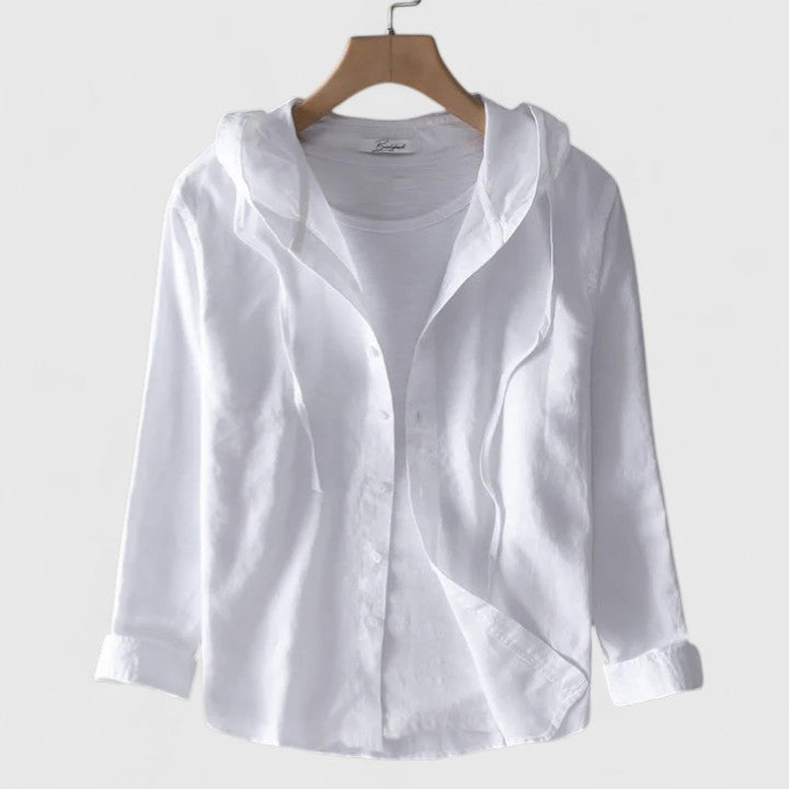 Clara | Elegant Hooded Blouse