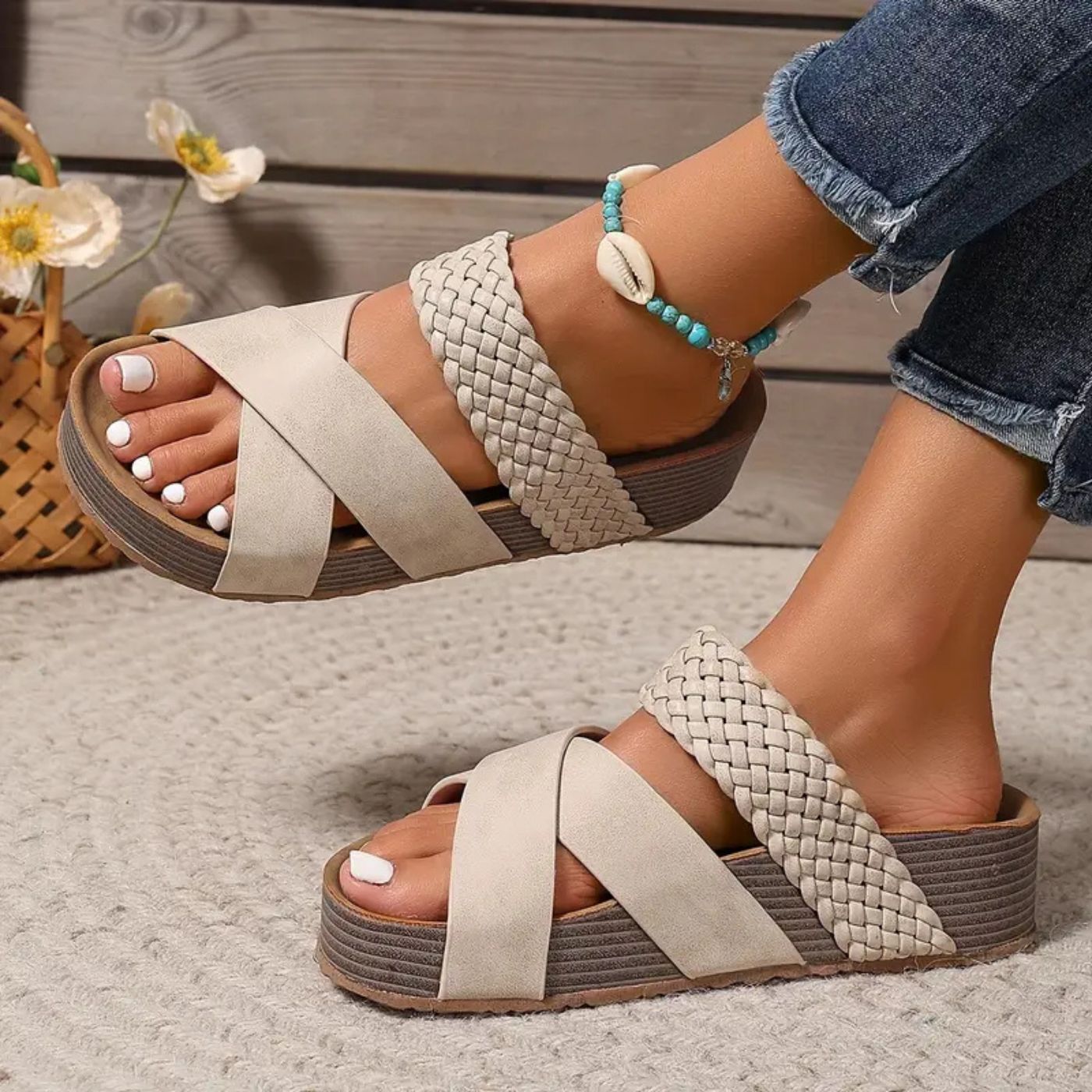 Abigail™ – Orthopedic Leather Strap Sandals