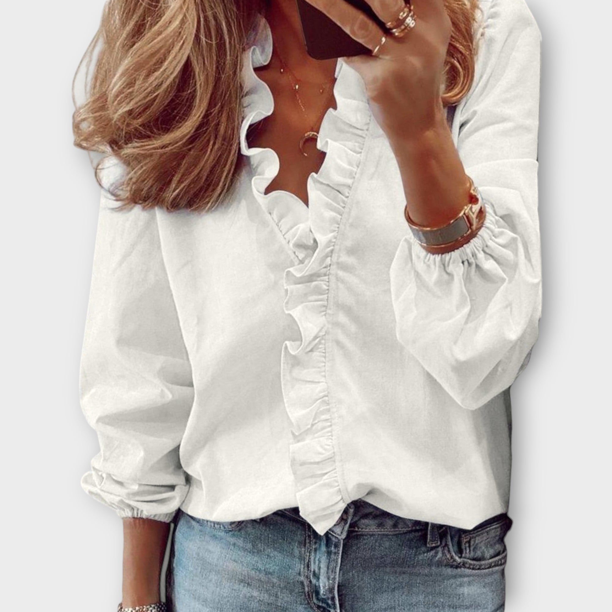 Cleo | Elegant Ruffled Blouse